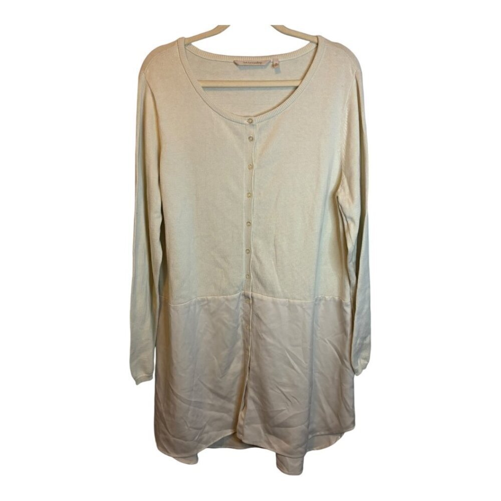 Soft Surroundings Light Beige Button Cardigan